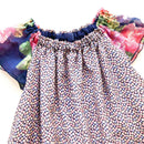 kronjuwel floral summer dress 116/122 silk cotton upcycling