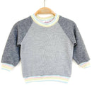kronjuwel wool sweater 74/80 grey/pastel upcycling