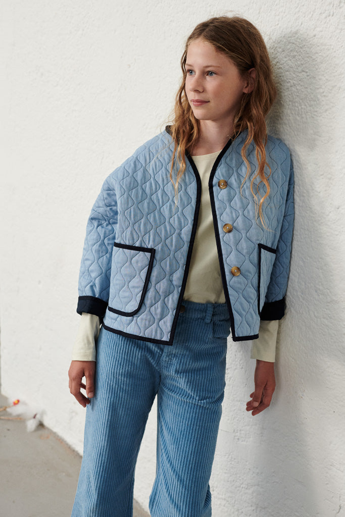 Taza jacket in denim blue for children