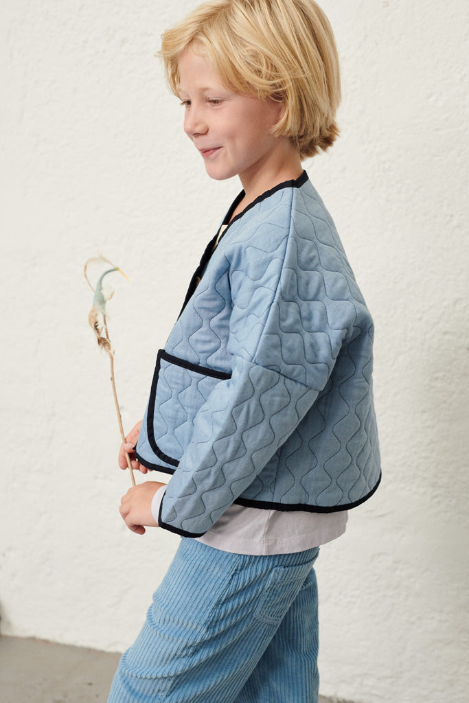 Taza jacket in denim blue for children