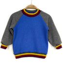 kronjuwel cashmere sweater size 80 blue gray upcycling