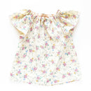 kronjuwel Sommerset Bluse und Bloomers 92/98 hellgelb mit Rosen Upcycling