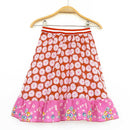 kronjuwel summer skirt 110/116 red pink patterned cotton upcycling