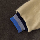 kronjuwel cashmere sweater for babies size 74/80 dark brown light yellow blue upcycling