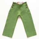 kronjuwel green linen trousers 104/110 upcycling