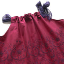 kronjuwel summer top, sleeveless blouse 98/104 wine red with upcycling embroidery