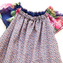 kronjuwel floral summer dress 116/122 silk cotton upcycling