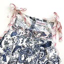 kronjuwel summer dress blue white floral 98/104 cotton upcycling
