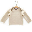 kronjuwel Pullover 100% Kaschmir Größe 74 beige/braun Upcycling