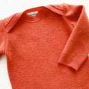 kronjuwel baby sweater made from 100% cashmere in 74/80 orange upcycled