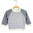 kronjuwel wool sweater 74/80 grey/pastel upcycling