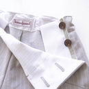 kronjuwel Festive children's trousers in sailor style 110/116 light beige with white pinstripes Upcycling