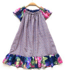 kronjuwel floral summer dress 116/122 silk cotton upcycling