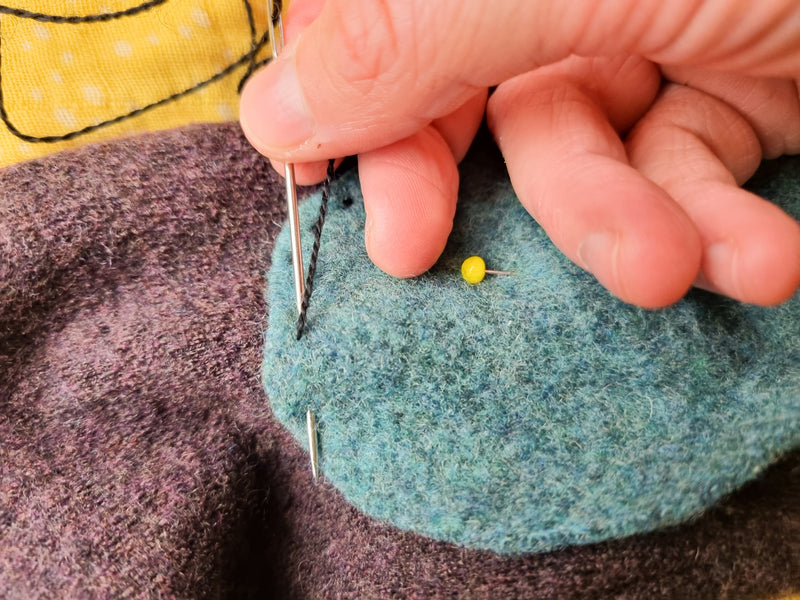 Jawoll Baby 1 Paar Wollwalk Flicken Patches Upcycling-Wolle zum Wollkleidung reparieren in Senfgelb abgerundetes Quadrat