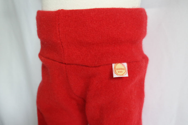 Jawoll Baby Upcycling Outdoor-Hose für Babys Kleinkinder aus Kaschmir in Rot Größe 74/80