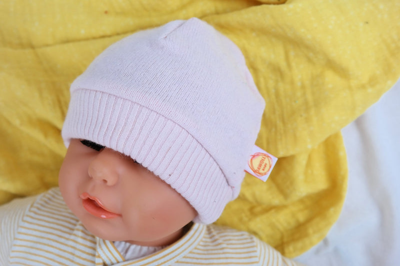 Jawoll Baby Warme Mütze für Babys und Kleinkinder aus Upcycling Kaschmir in Hellrosa
