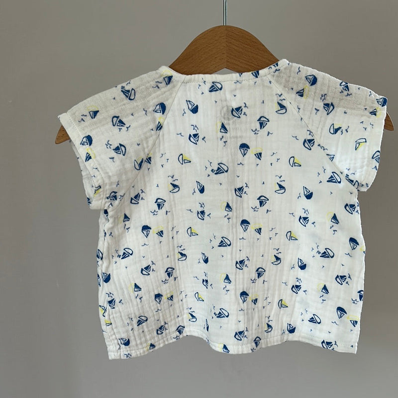 Petit Bateau T-Shirt Musselin - Gr. 74