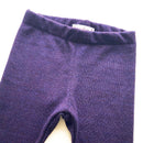 kronjuwel Leggings 100%Merinowolle Größe 80/86 dunkelviolett Upcycling Wollhose