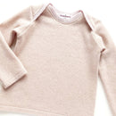 kronjuwel long-sleeved shirt wool/cashmere 86/92 light pink upcycling