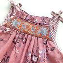 kronjuwel Geblümtes Sommerkleid 110/116 Baumwolle altrosa Upcycling