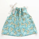 Kronjuwel sleeveless blouse 98/104 turquoise floral upcycling summer top