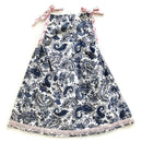 kronjuwel summer dress blue white floral 98/104 cotton upcycling