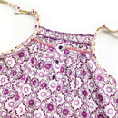 kronjuwel strap dress white violet 98/104 cotton upcycling summer dress