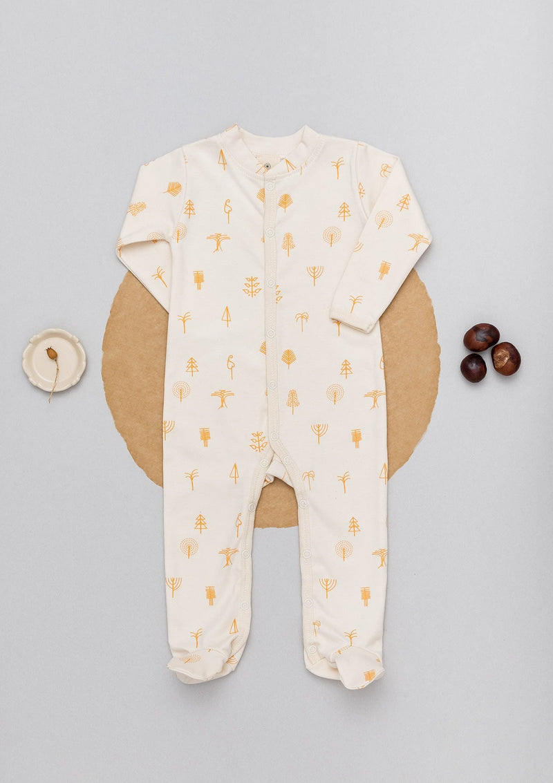 Protective Forest overall sleep-suit footed