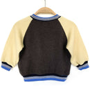 kronjuwel cashmere sweater for babies size 74/80 dark brown light yellow blue upcycling