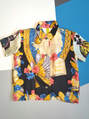 Pomkaland CASUAL SHORT-SLEEVED SILK SHIRT LIPSTICK 116/122