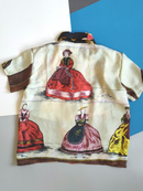 Pomkaland CASUAL SHORT-SLEEVED SILK SHIRT LIPSTICK 116/122