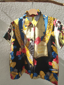 Pomkaland CASUAL SHORT-SLEEVED SILK SHIRT LIPSTICK 116/122