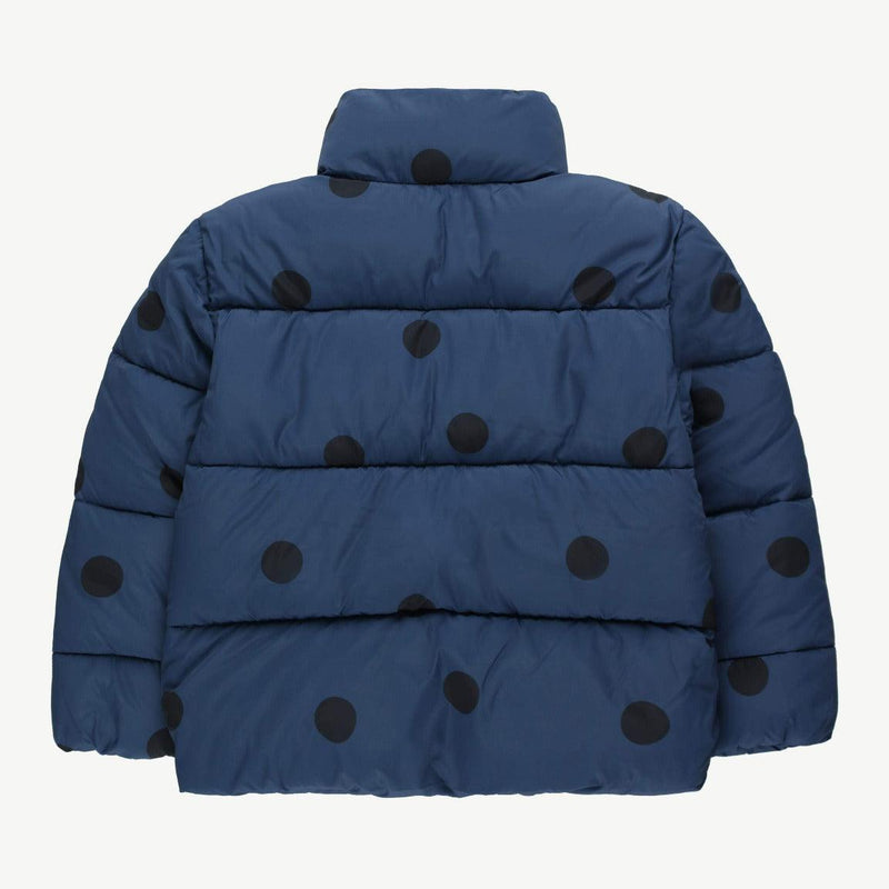 Dotted unisex winter jacket in dark blue by Tinycottons