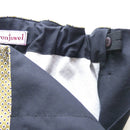 kronjuwel children's trousers size 104 olive green white-black dotted upcycling