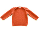 kronjuwel baby sweater made from 100% cashmere in 74/80 orange upcycled