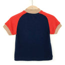 kronjuwel T-Shirt Cashmere/Merino Wool Size 86 Dark Blue Red Short Sleeve Upcycling