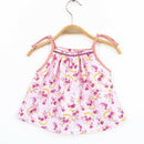 Kronjuwel sleeveless blouse summer top 80/86 pink floral cotton upcycling