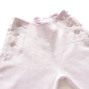 kronjuwel Festive Children's Trousers Linen Trousers Size 116/122 Pink Upcycling